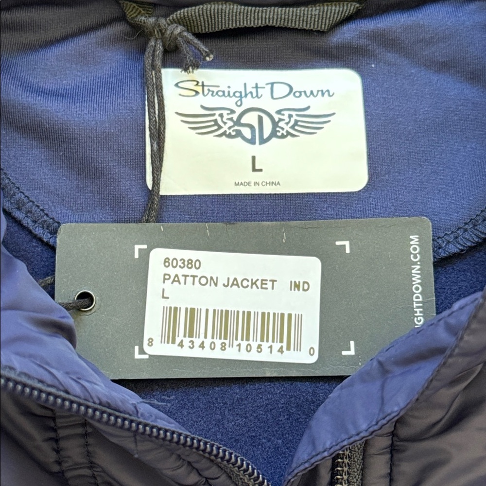 NWT Straight Down Patton Jacket Indigo Size Large - Picture 2 of 7